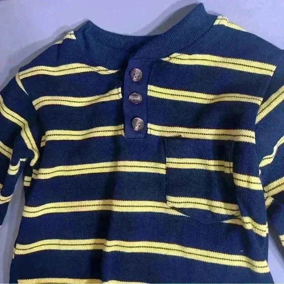 Thick durable toddler boy long sleeve striped jersey tee shirt size 2T no flaws - Picture 2 of 4